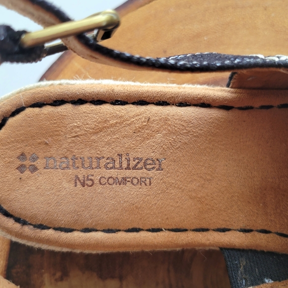 NATURALIZER | SLINGBACK ESPADRILLE PEEP TOE WEDGE HEEL SANDAL, 7.5 - Picture 7 of 9